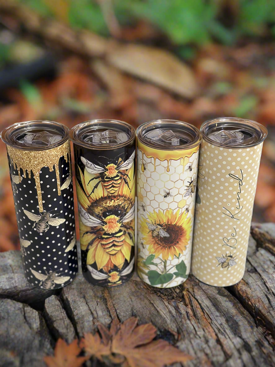 20 oz Slim Tumblers Bee Collection