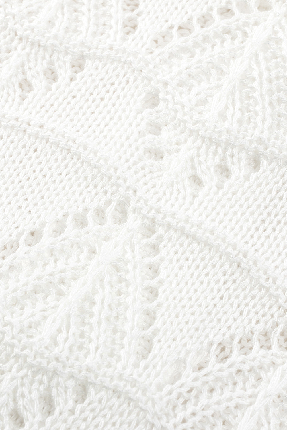 Gray Lightweight Buttoned Front Crochet Cardigan