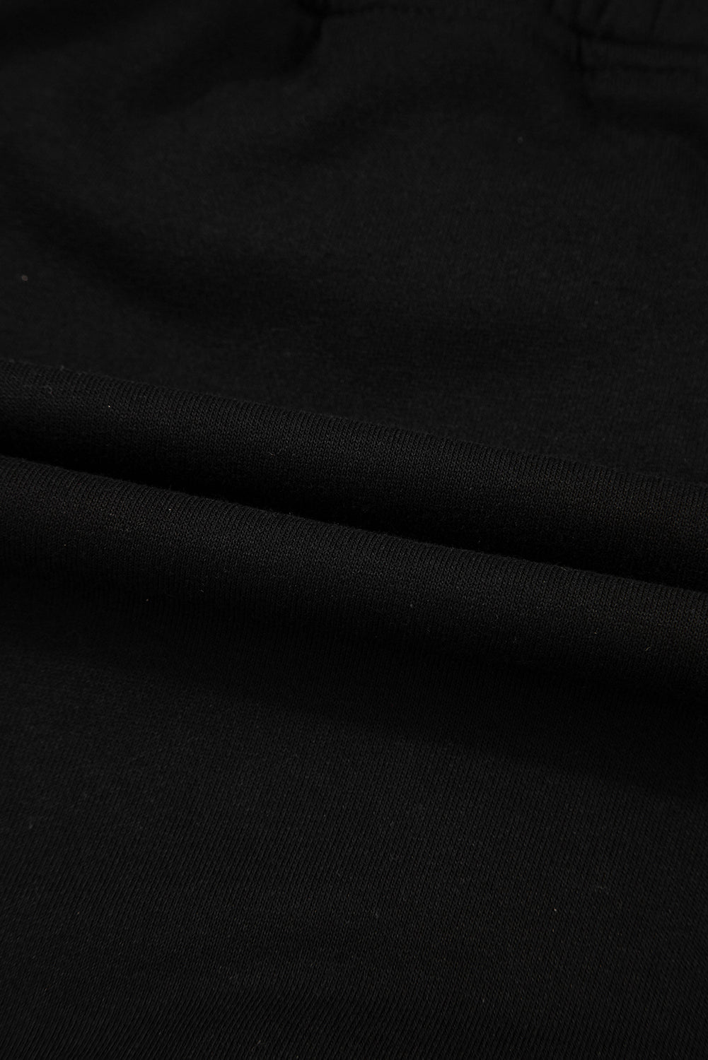 Black French Terry Drawstring Mini Skort with Pockets