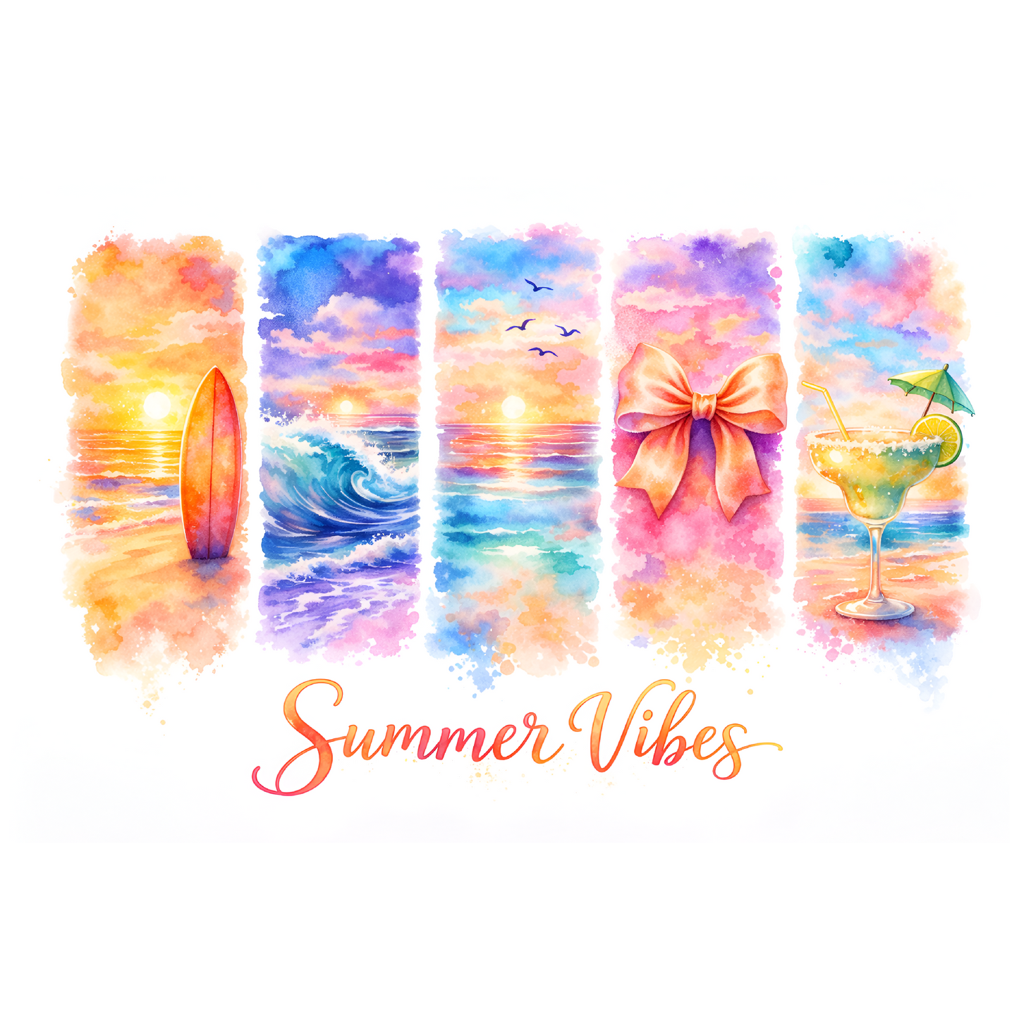 Summer Vibes Watercolor Design