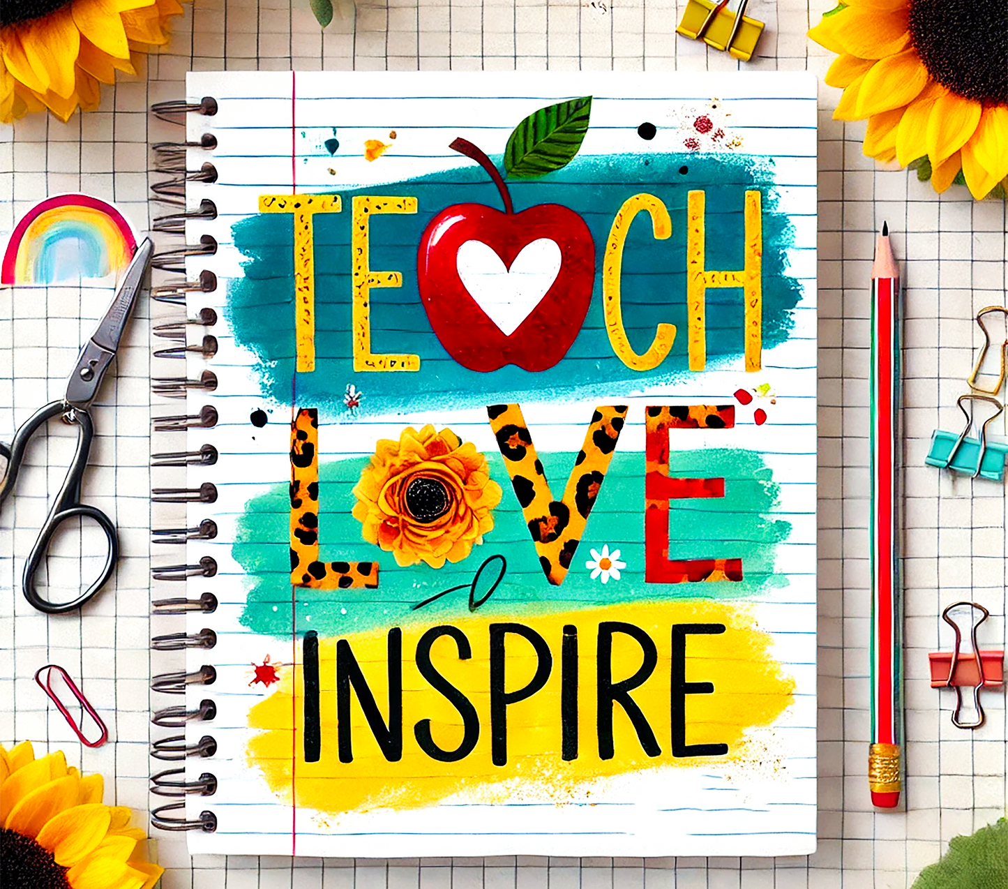 Teach Love Inspire Tumbler 20oz Slim