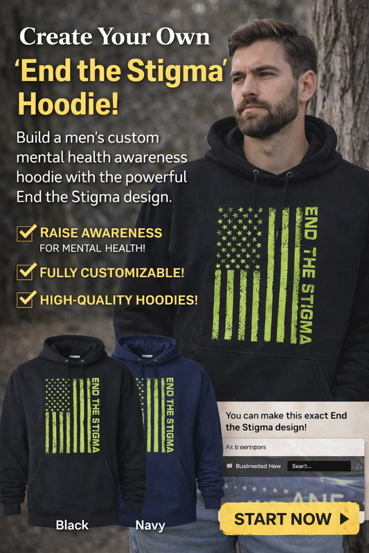 End the Stigma American Flag Design