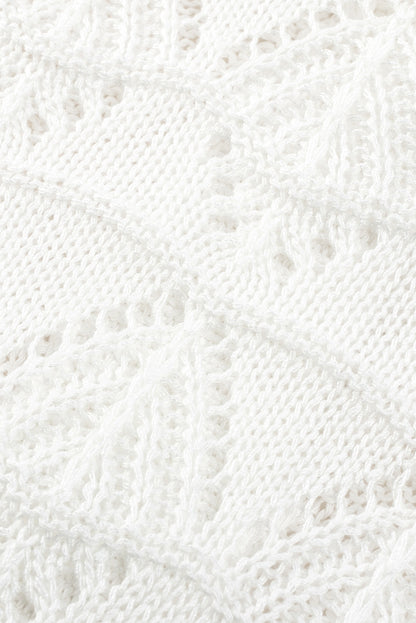 Gray Lightweight Buttoned Front Crochet Cardigan