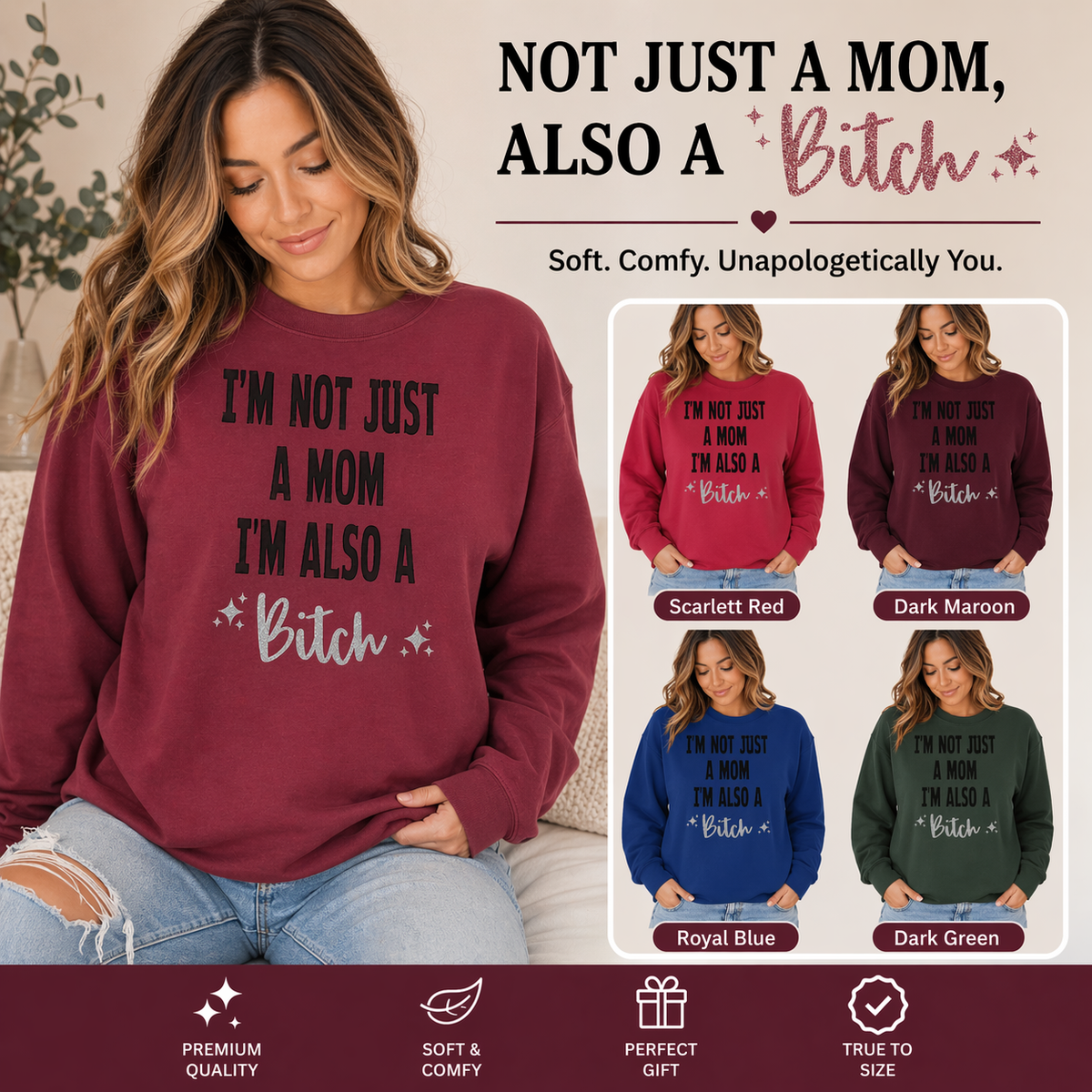 Not Just a Mom Crew or Hoodie