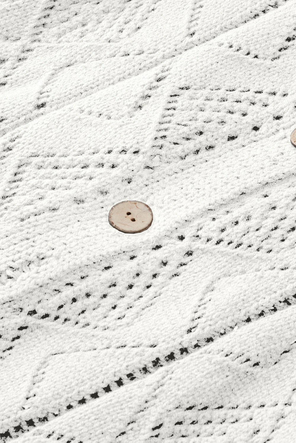 Purple Hollow-out Openwork Knit Cardigan