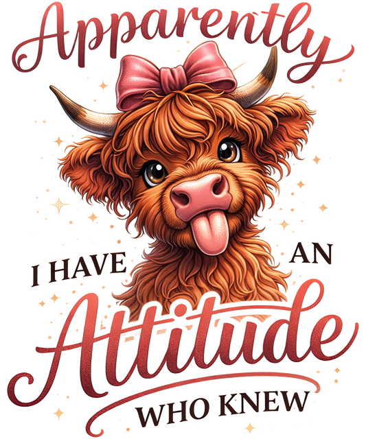 Highland Cow Apparently Attitude Design