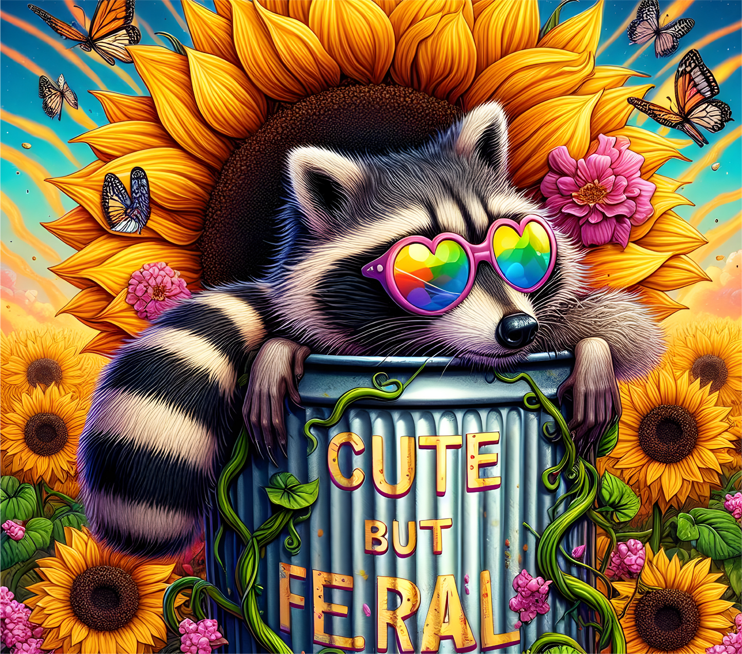 Cute but Feral Tumbler 20oz Slim