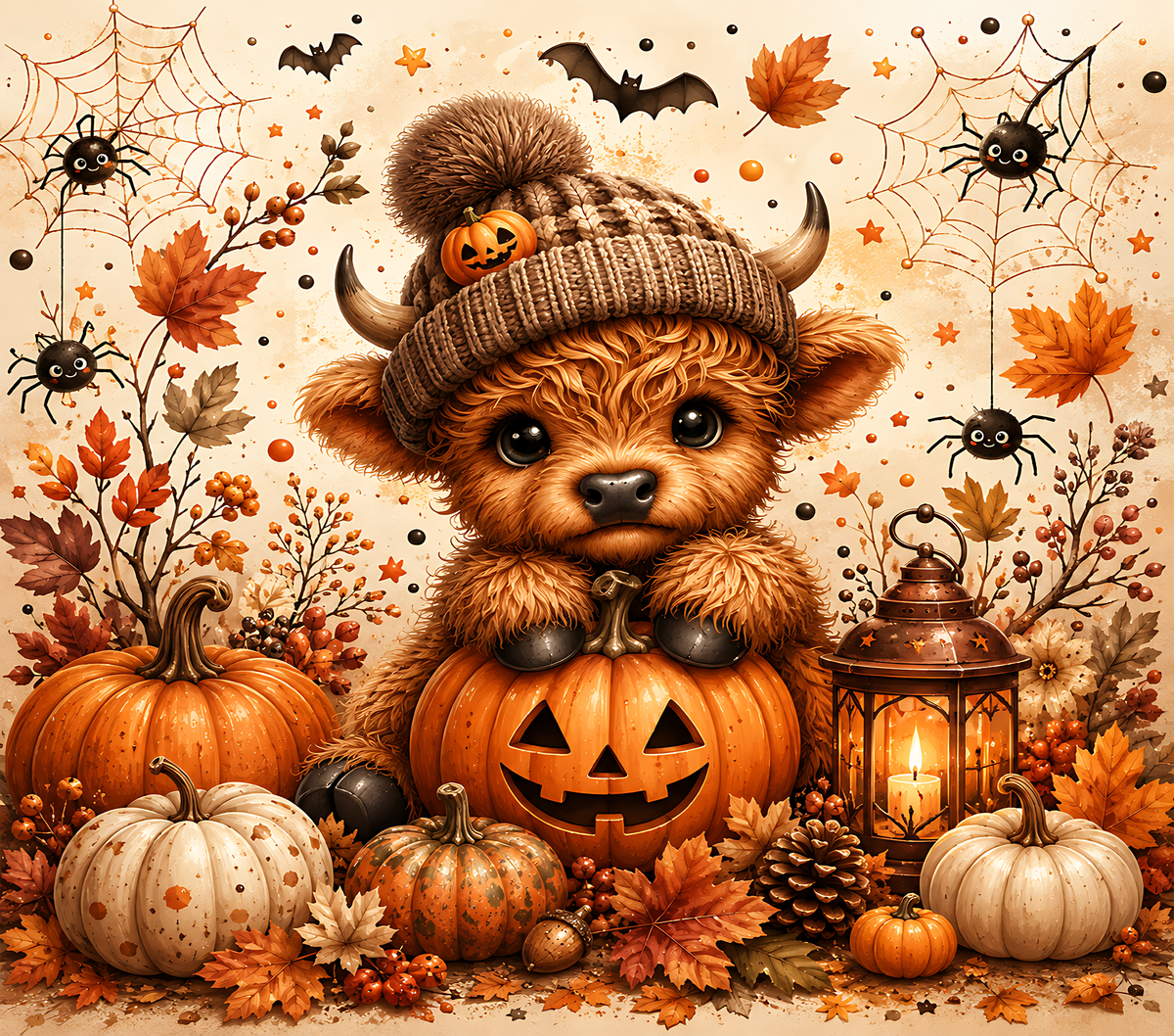 20oz Highland Cow Fall Tumbler