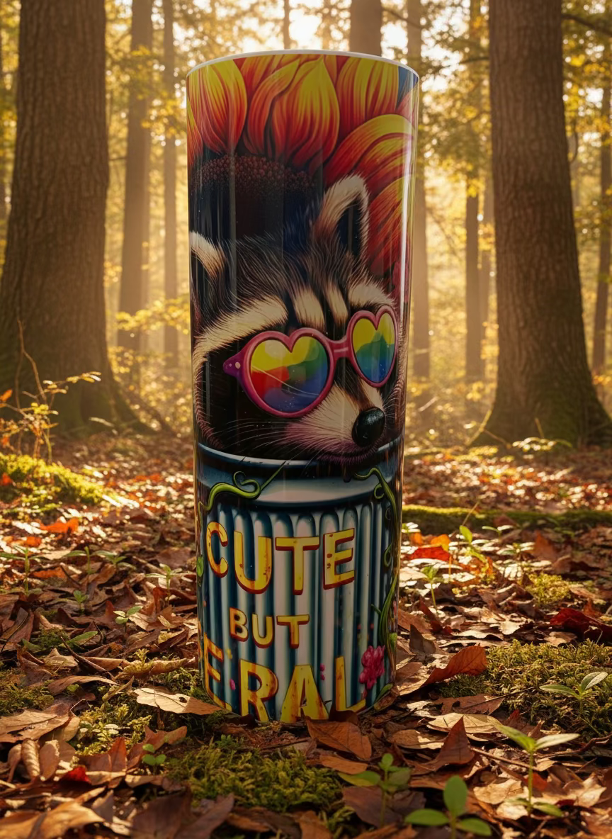 Cute but Feral Tumbler 20oz Slim