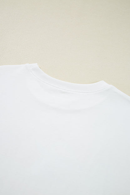 White Flag Bow Graphic Crewneck Tee