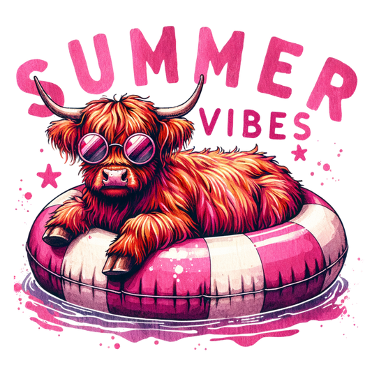 Highland Cow Summer Vibes Design