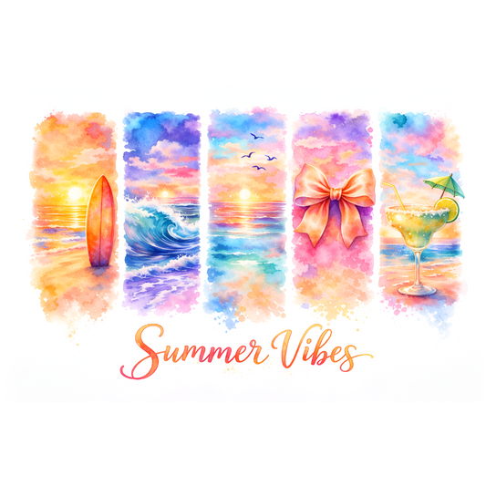 Summer Vibes Watercolor Design