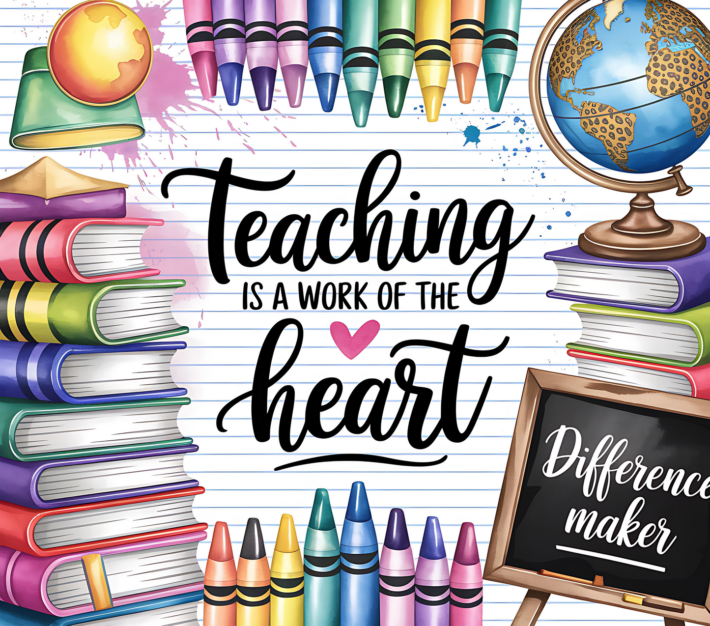 Teaching Work of the Heart Tumbler 20oz Slim